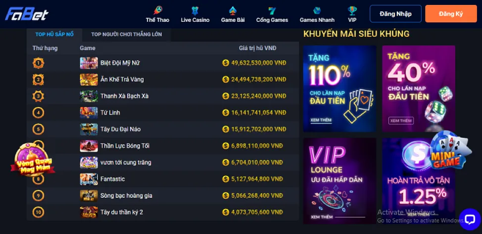 Tổng hợp các loại hình khuyến mãi khác nhau tại 32win2 Nổ Hũ